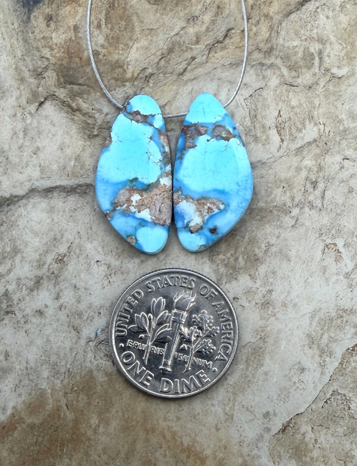 RARE AAA+ Golden Hills Turquoise (Kazakhstan) Matching Pair