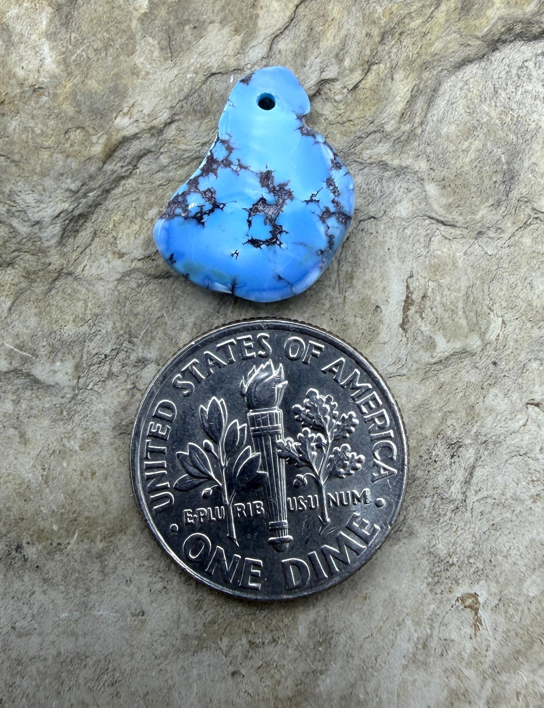 RARE AAA+ Golden Hills Turquoise (Kazakhstan) Nugget Bead