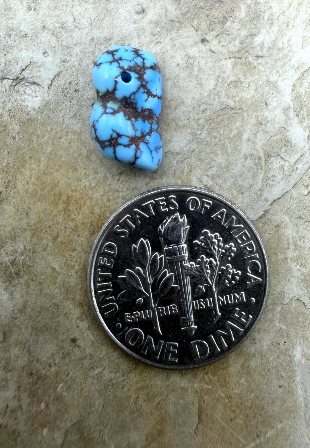 RARE AAA+ Golden Hills Turquoise (Kazakhstan) Nugget Bead