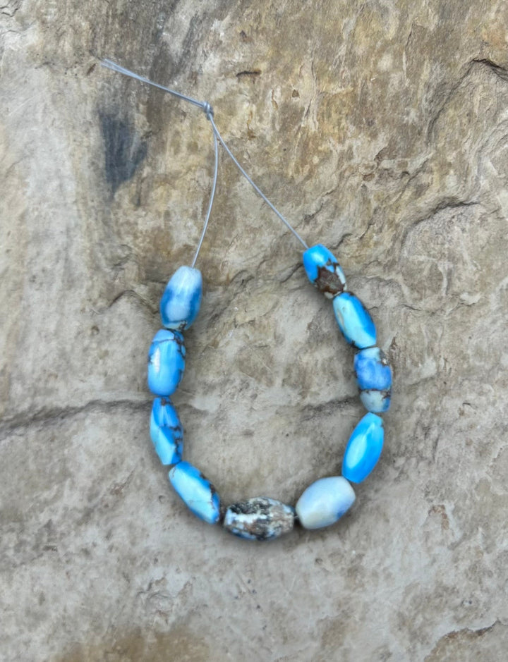 RARE AAA+ Golden Hills Turquoise (Kazakhstan) Rice Beads