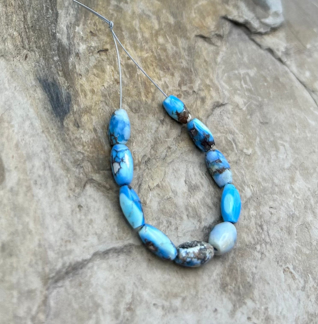 RARE AAA+ Golden Hills Turquoise (Kazakhstan) Rice Beads