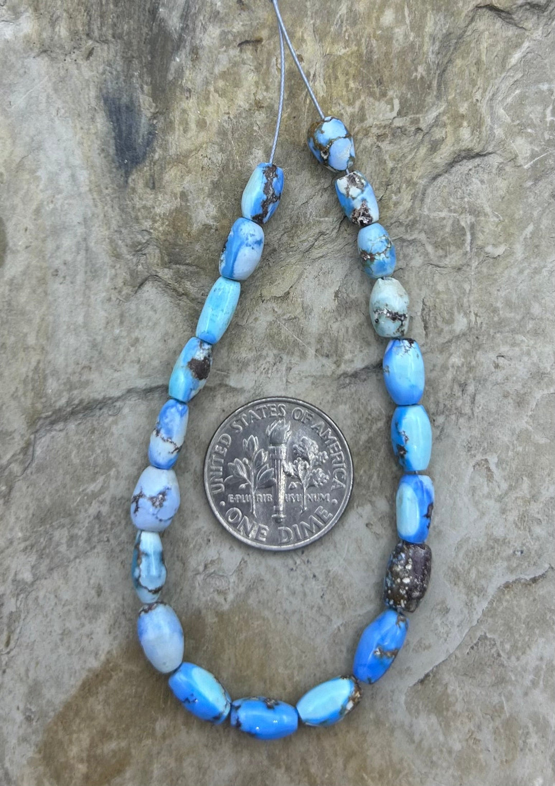 RARE AAA+ Golden Hills Turquoise (Kazakhstan) Rice Beads