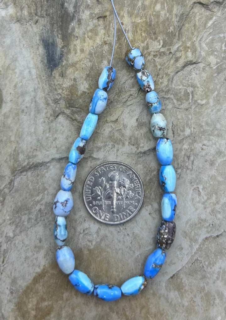 RARE AAA+ Golden Hills Turquoise (Kazakhstan) Rice Beads