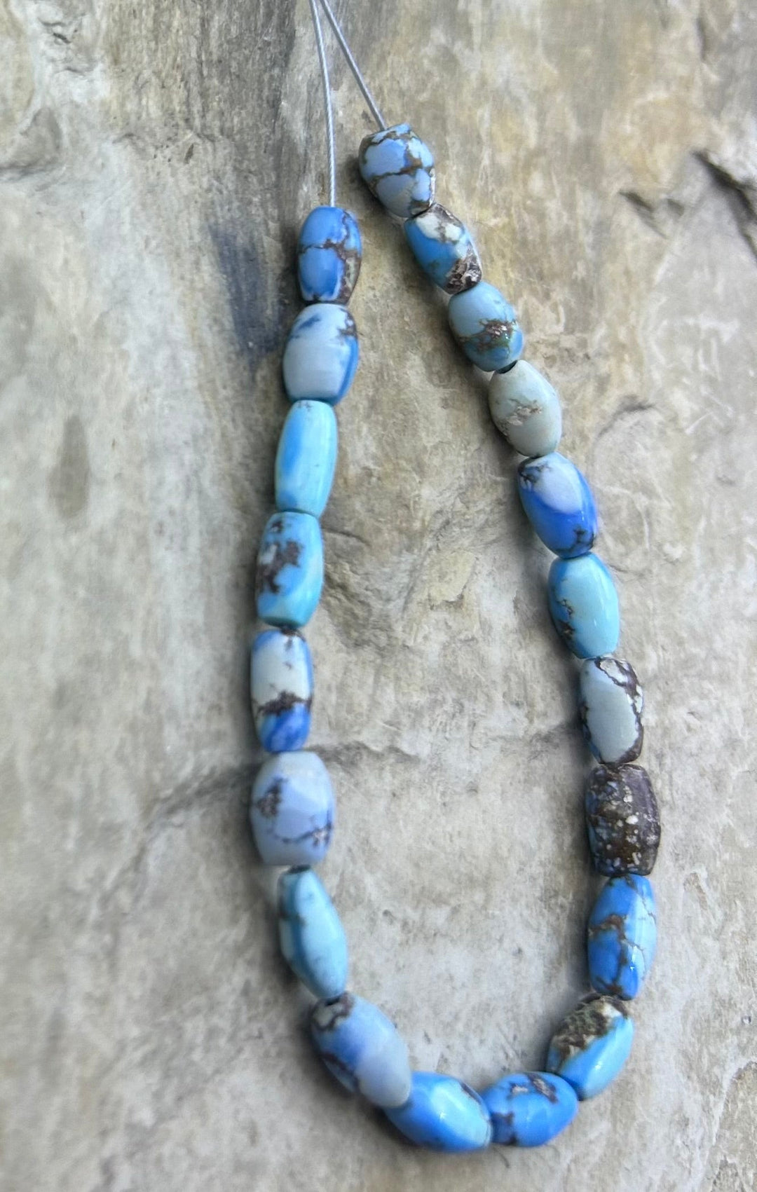 RARE AAA+ Golden Hills Turquoise (Kazakhstan) Rice Beads
