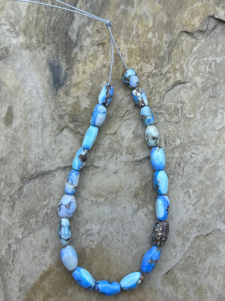RARE AAA+ Golden Hills Turquoise (Kazakhstan) Rice Beads