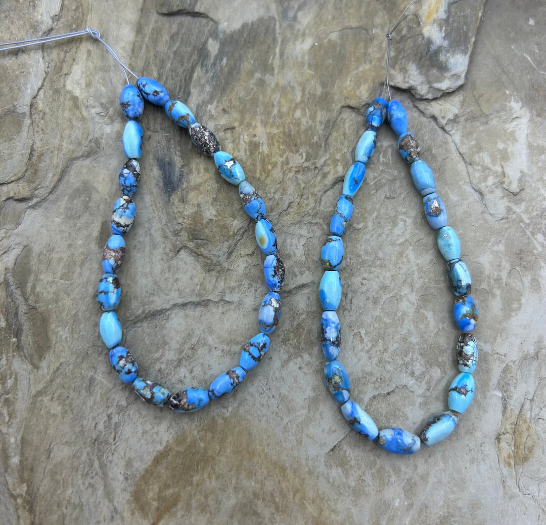 RARE AAA+ Golden Hills Turquoise (Kazakhstan) Rice Beads