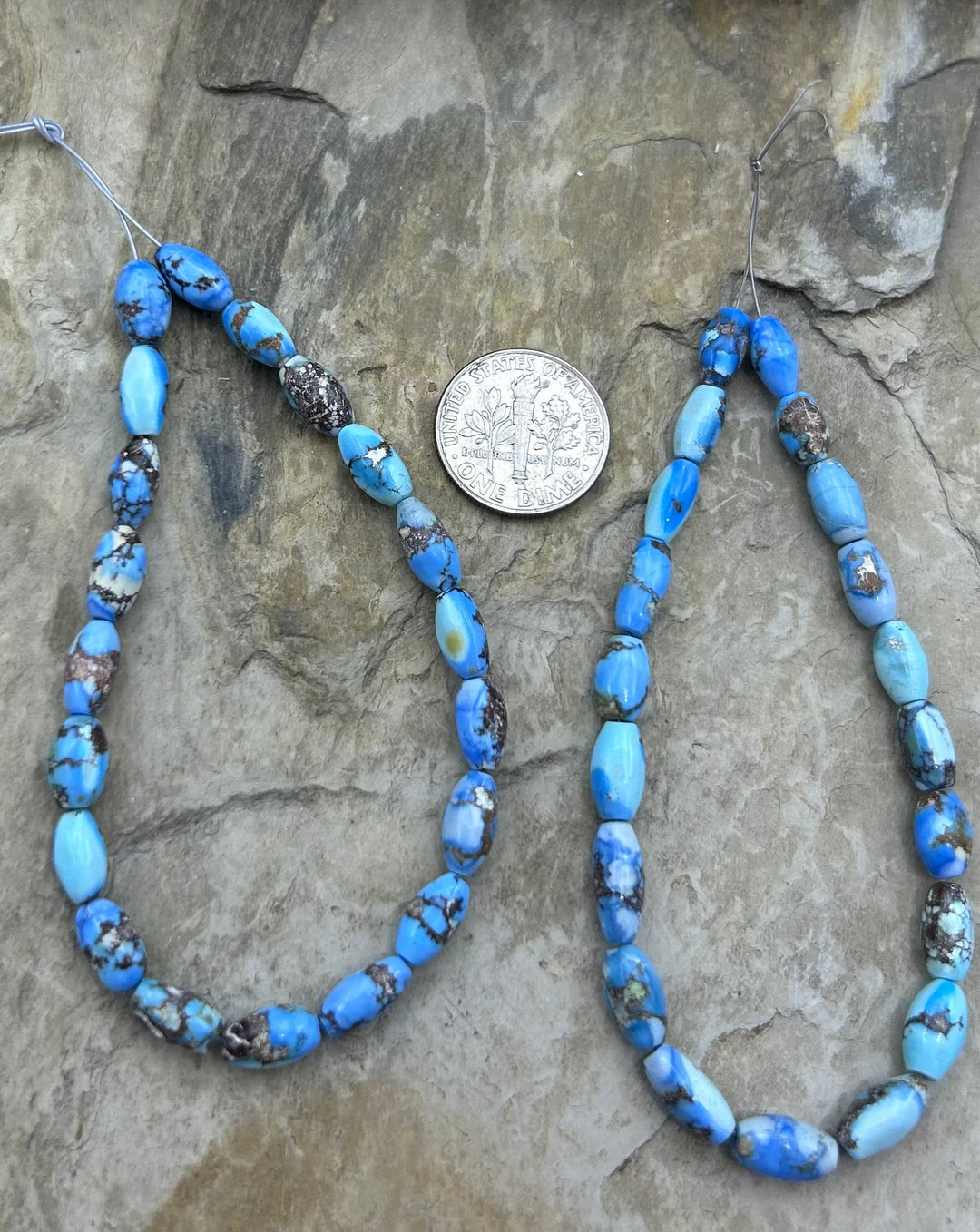 RARE AAA+ Golden Hills Turquoise (Kazakhstan) Rice Beads