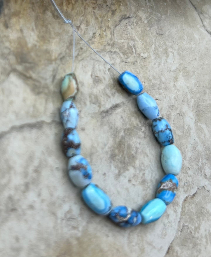 RARE AAA+ Golden Hills Turquoise (Kazakhstan) Rice Beads