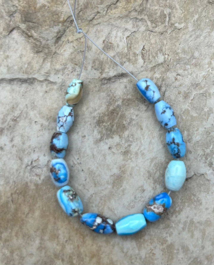 RARE AAA+ Golden Hills Turquoise (Kazakhstan) Rice Beads