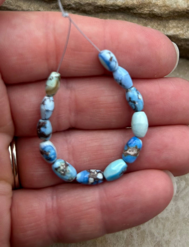RARE AAA+ Golden Hills Turquoise (Kazakhstan) Rice Beads