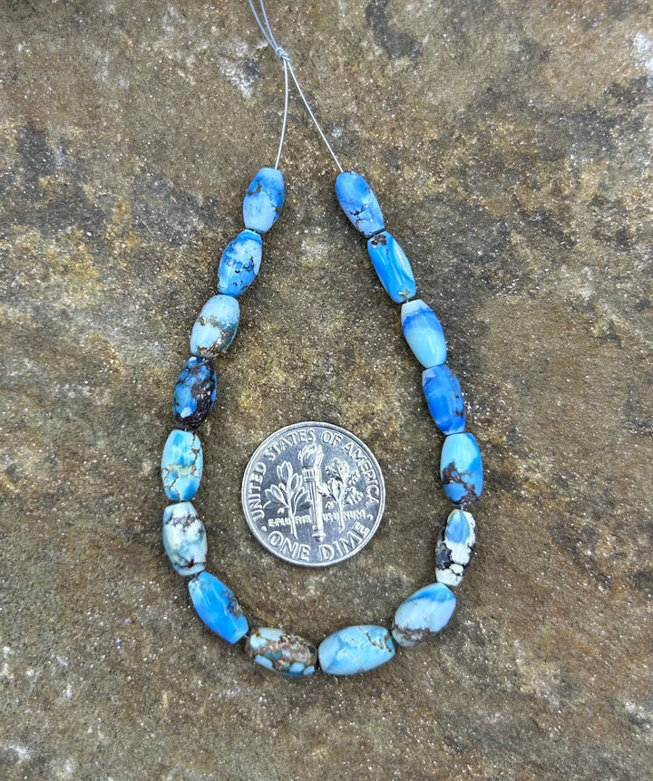 RARE AAA+ Golden Hills Turquoise (Kazakhstan) Rice Beads