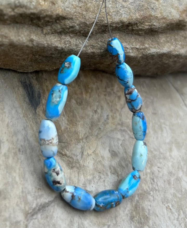 RARE AAA+ Golden Hills Turquoise (Kazakhstan) Rice Beads