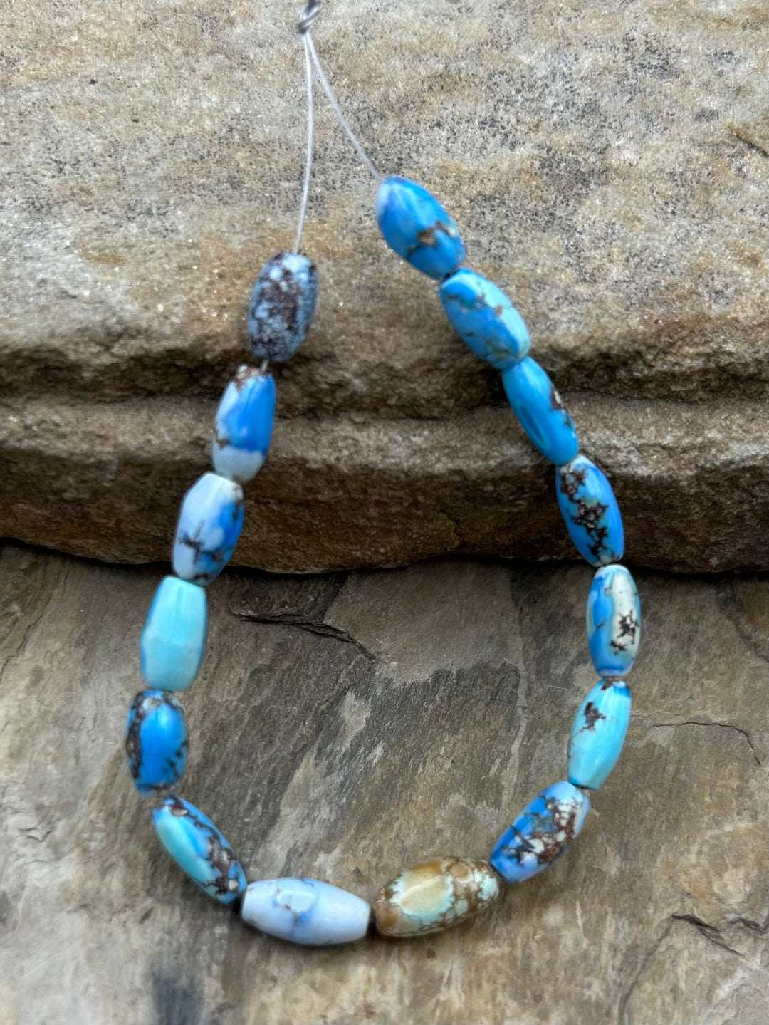 RARE AAA+ Golden Hills Turquoise (Kazakhstan) Rice Beads