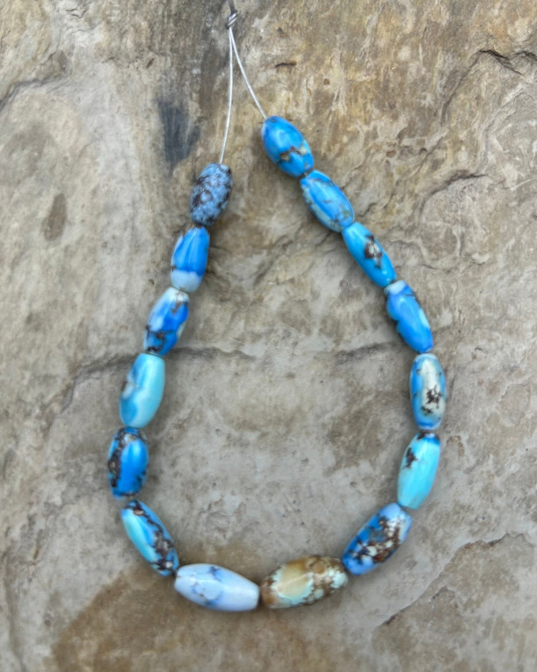 RARE AAA+ Golden Hills Turquoise (Kazakhstan) Rice Beads