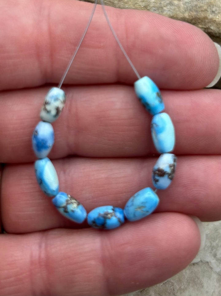 RARE AAA+ Golden Hills Turquoise (Kazakhstan) Rice Beads