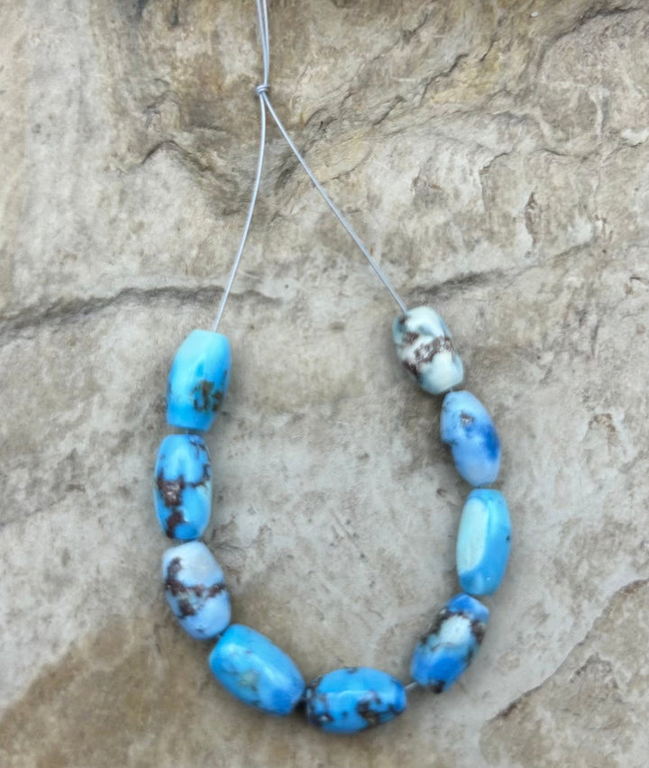 RARE AAA+ Golden Hills Turquoise (Kazakhstan) Rice Beads