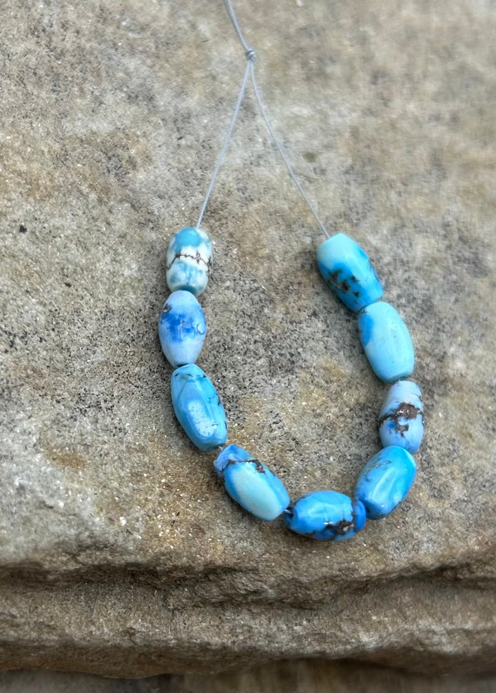 RARE AAA+ Golden Hills Turquoise (Kazakhstan) Rice Beads