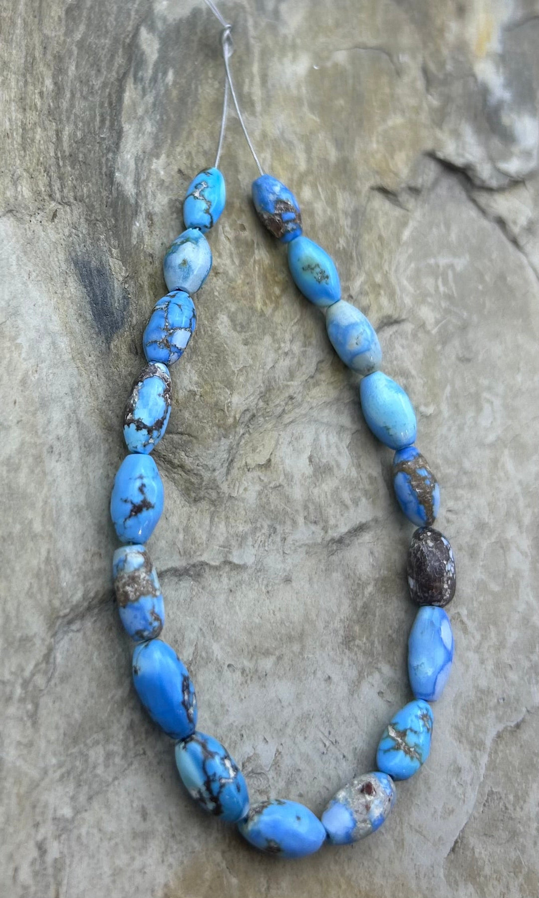 RARE AAA+ Golden Hills Turquoise (Kazakhstan) Rice Beads