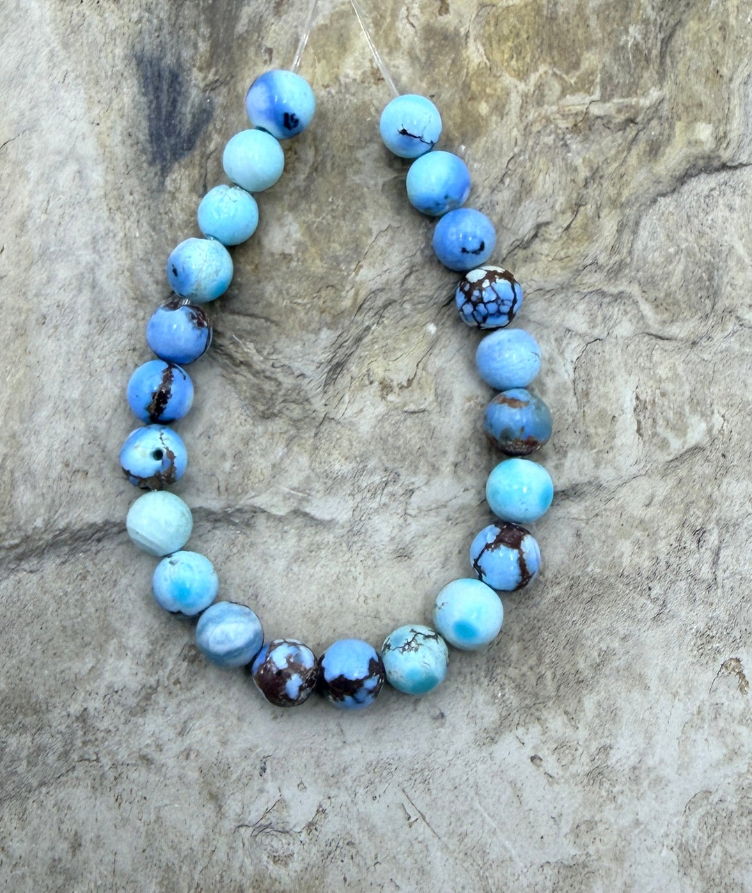 RARE AAA+ Golden Hills Turquoise (Kazakhstan) Round Beads