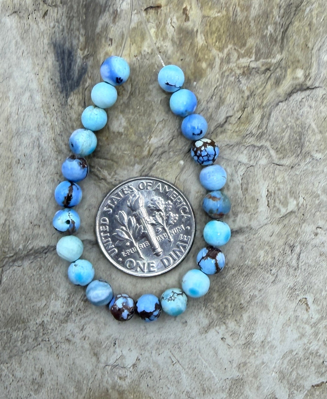 RARE AAA+ Golden Hills Turquoise (Kazakhstan) Round Beads