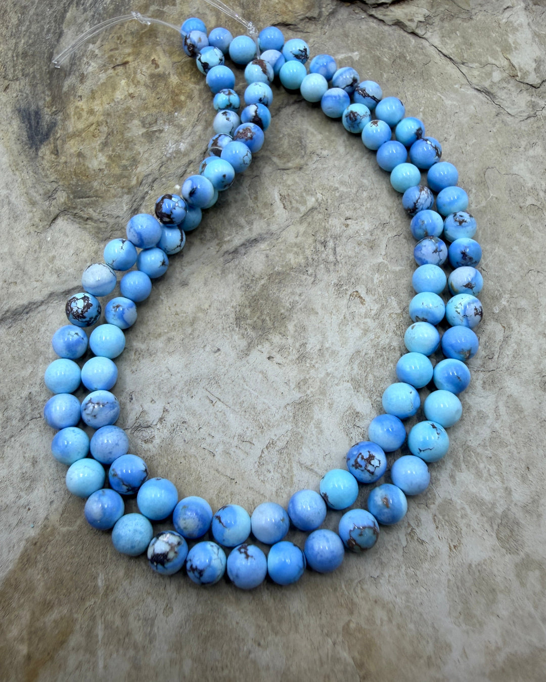 RARE AAA+ Golden Hills Turquoise (Kazakhstan) Round Beads