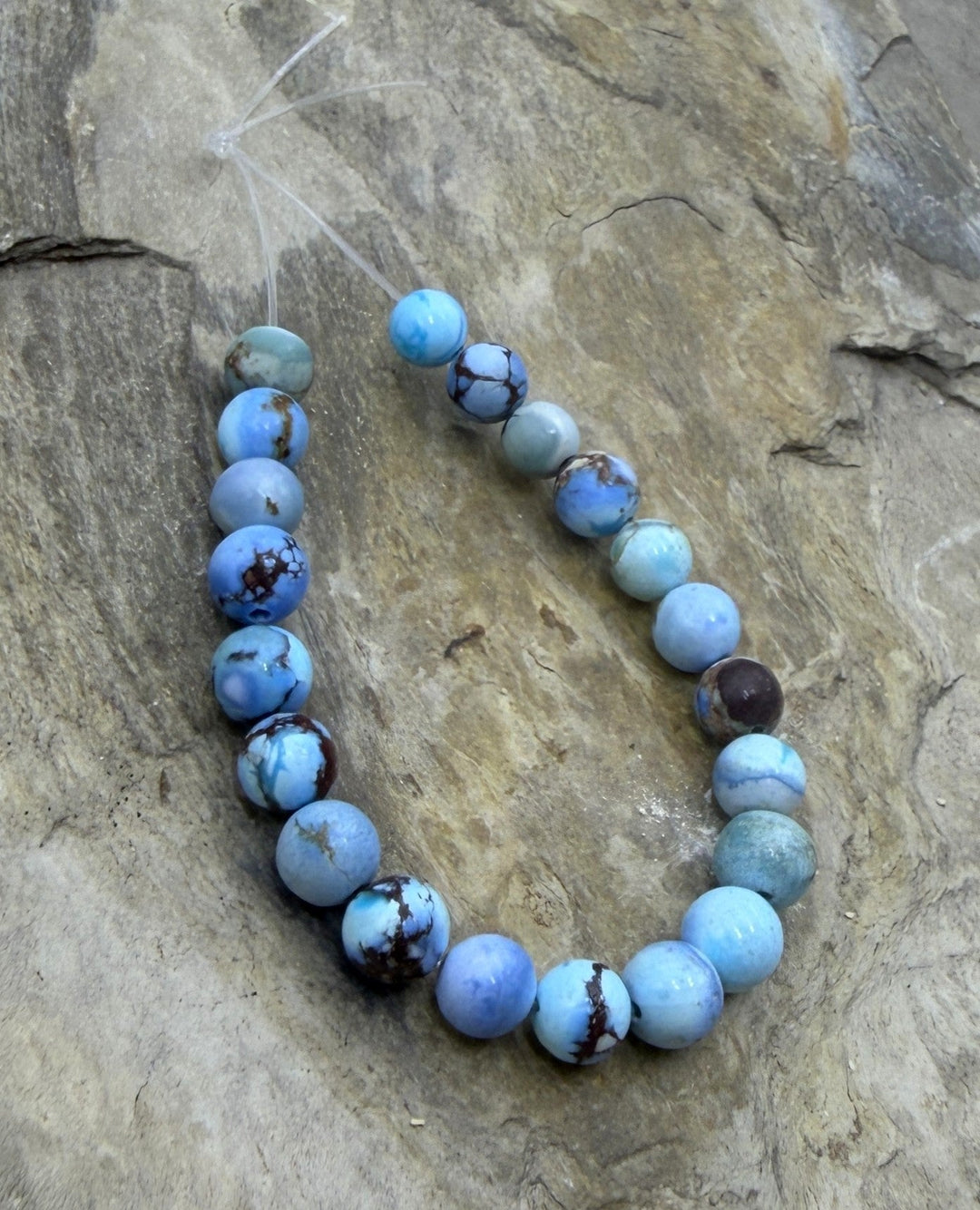 RARE AAA+ Golden Hills Turquoise (Kazakhstan) Round Beads