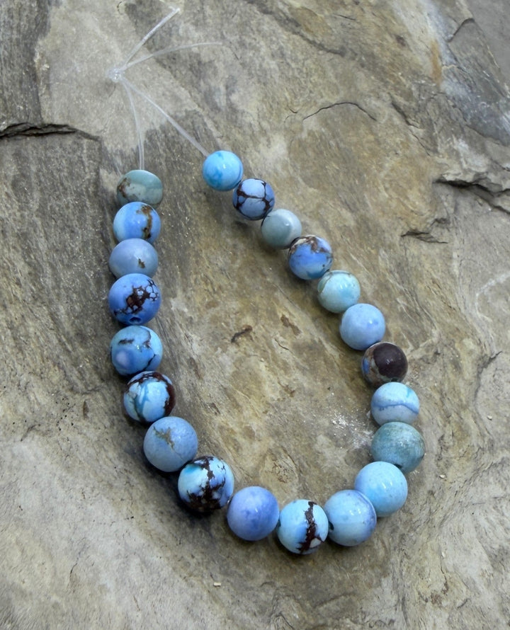 RARE AAA+ Golden Hills Turquoise (Kazakhstan) Round Beads