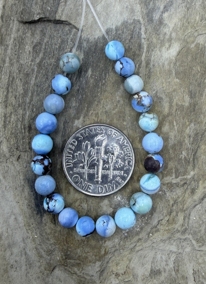 RARE AAA+ Golden Hills Turquoise (Kazakhstan) Round Beads