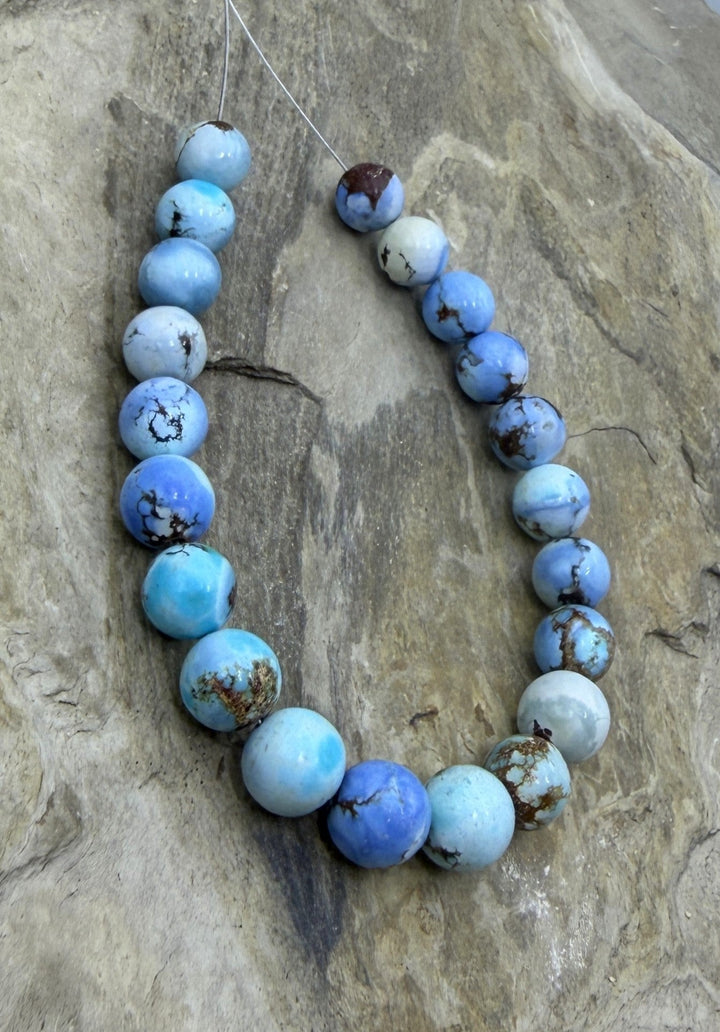 RARE AAA+ Golden Hills Turquoise (Kazakhstan) Round Beads
