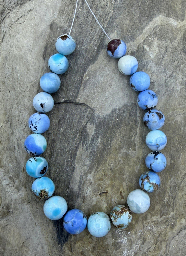 RARE AAA+ Golden Hills Turquoise (Kazakhstan) Round Beads