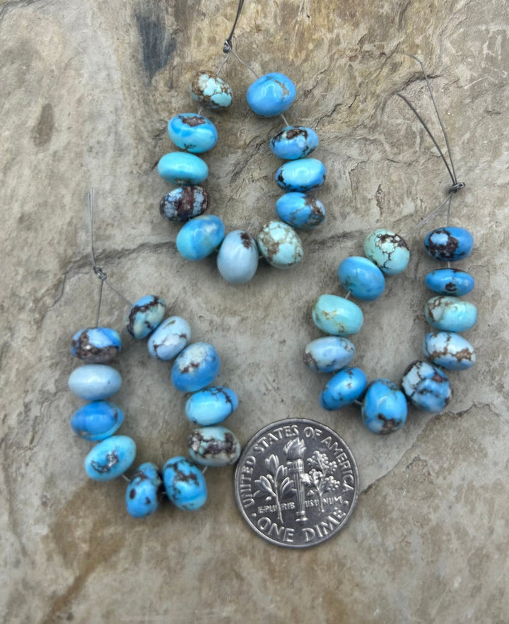RARE AAA+ Golden Hills Turquoise (Kazakhstan) Round Beads