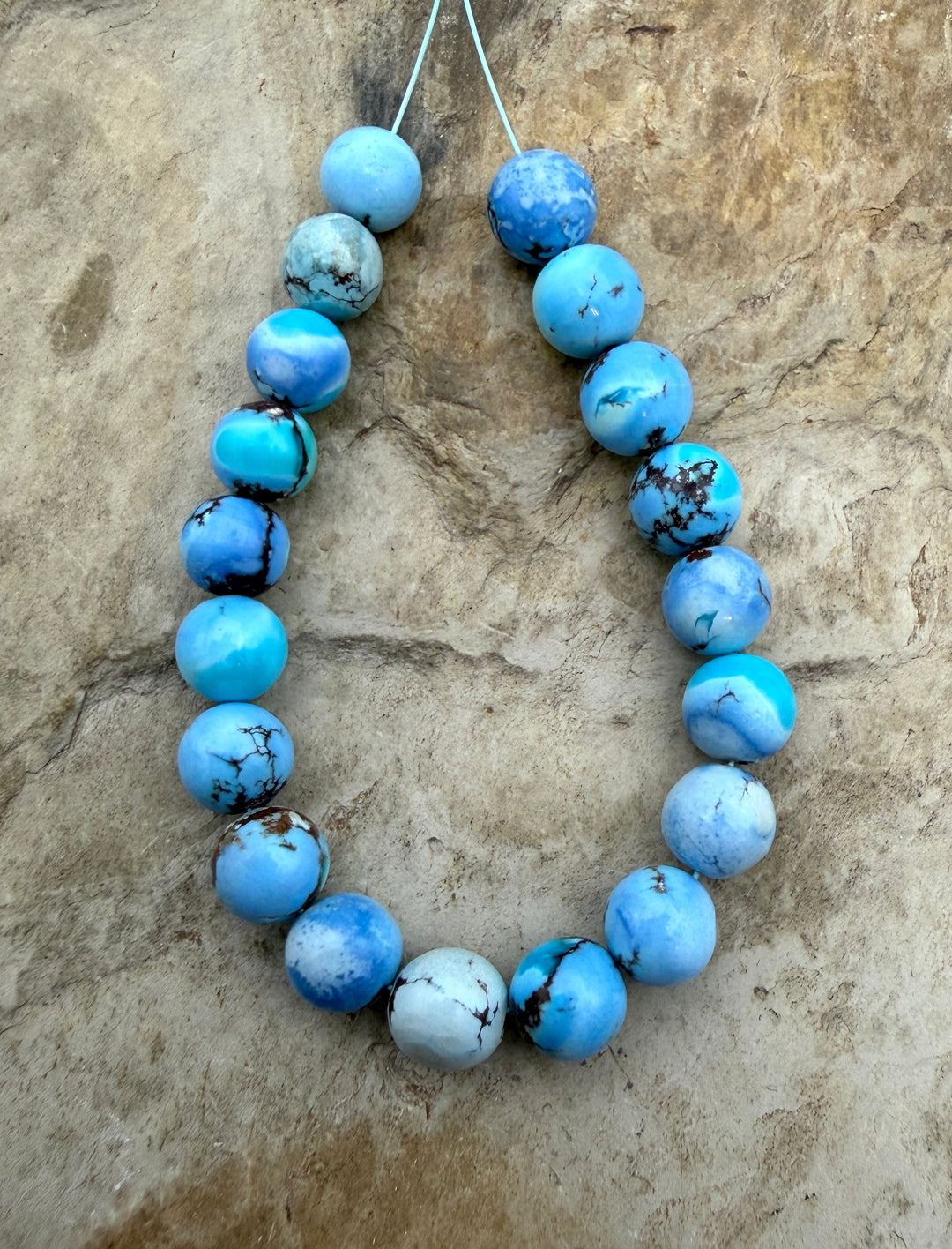 RARE AAA+ Golden Hills Turquoise (Kazakhstan) Round Beads