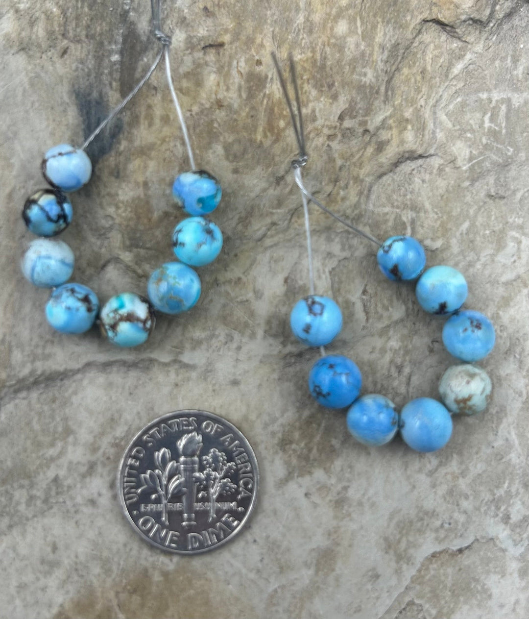 RARE AAA+ Golden Hills Turquoise (Kazakhstan) Round Beads