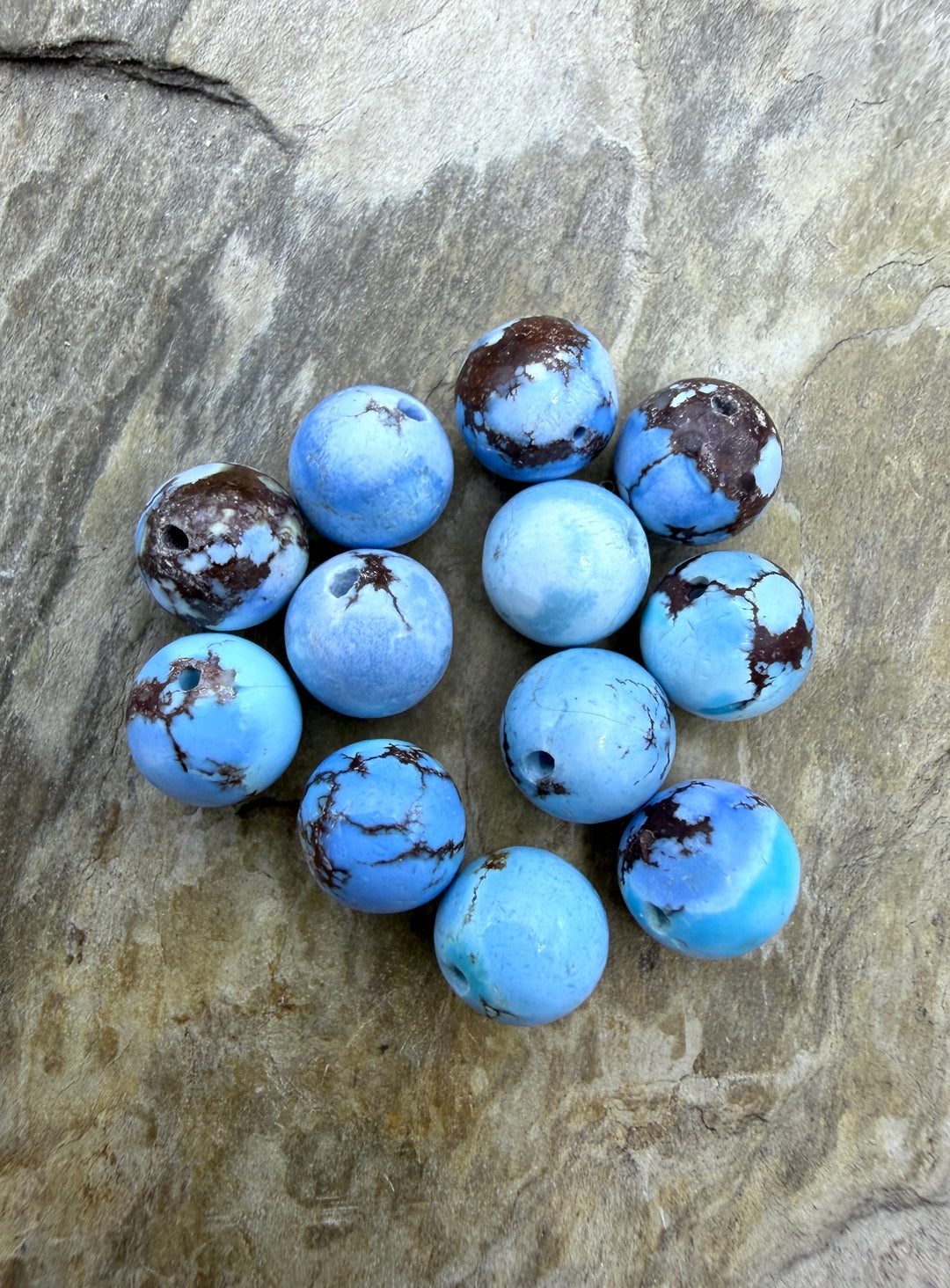 RARE AAA+ Golden Hills Turquoise (Kazakhstan) Round Beads