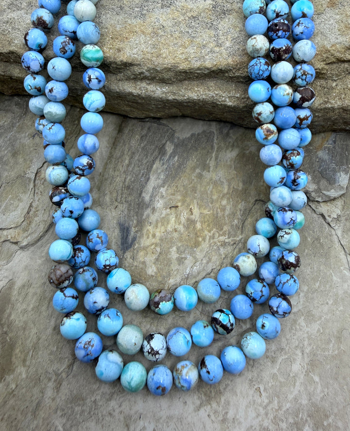 RARE AAA+ Golden Hills Turquoise (Kazakhstan) Round Beads