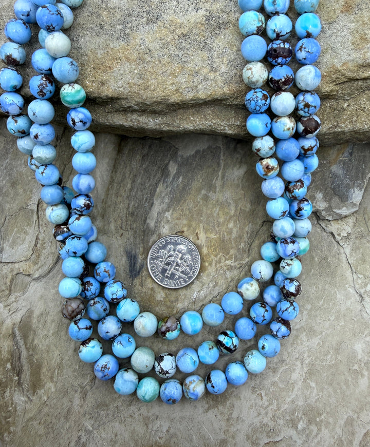 RARE AAA+ Golden Hills Turquoise (Kazakhstan) Round Beads