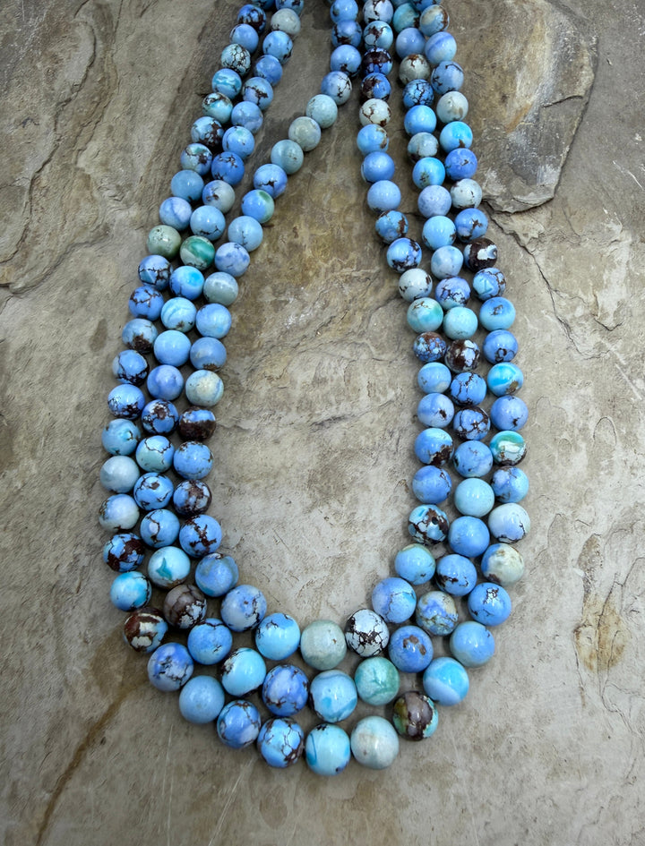 RARE AAA+ Golden Hills Turquoise (Kazakhstan) Round Beads