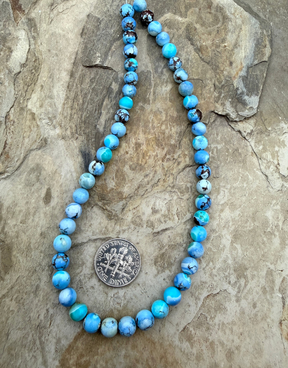 RARE AAA+ Golden Hills Turquoise (Kazakhstan) Round Beads