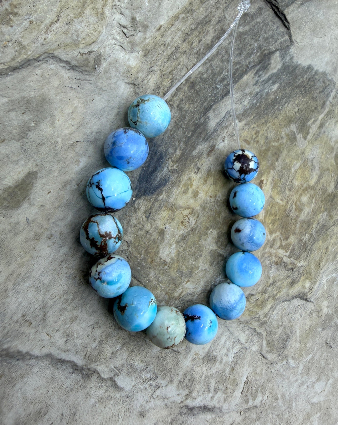 RARE AAA+ Golden Hills Turquoise (Kazakhstan) Round Beads