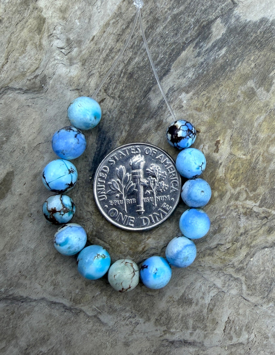 RARE AAA+ Golden Hills Turquoise (Kazakhstan) Round Beads