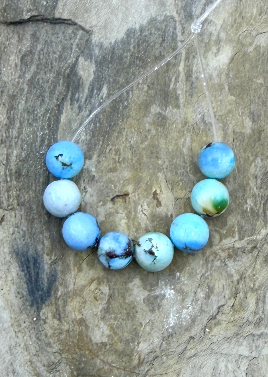 RARE AAA+ Golden Hills Turquoise (Kazakhstan) Round Beads