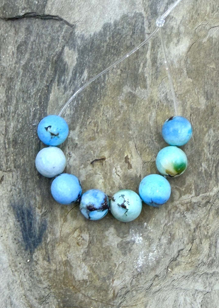 RARE AAA+ Golden Hills Turquoise (Kazakhstan) Round Beads