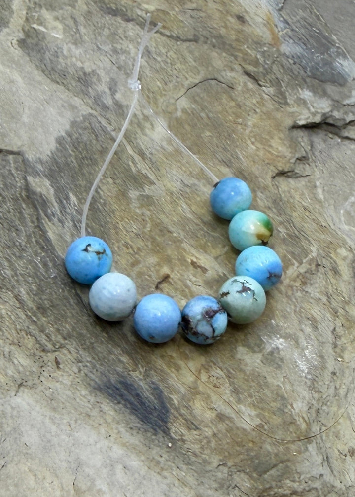 RARE AAA+ Golden Hills Turquoise (Kazakhstan) Round Beads