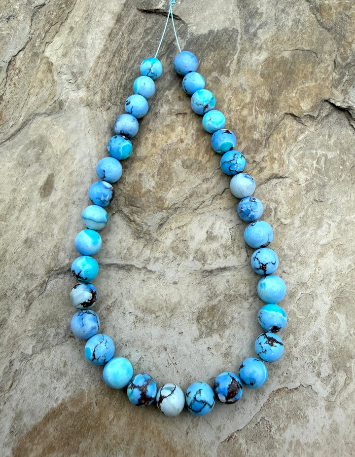 RARE AAA+ Golden Hills Turquoise (Kazakhstan) Round Beads