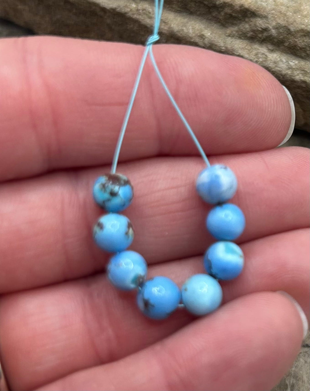 RARE AAA+ Golden Hills Turquoise (Kazakhstan) Round Beads