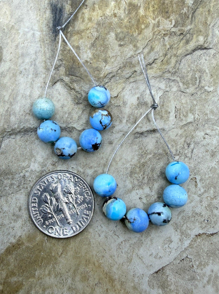 RARE AAA+ Golden Hills Turquoise (Kazakhstan) Round Beads