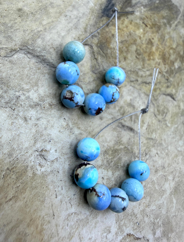 RARE AAA+ Golden Hills Turquoise (Kazakhstan) Round Beads