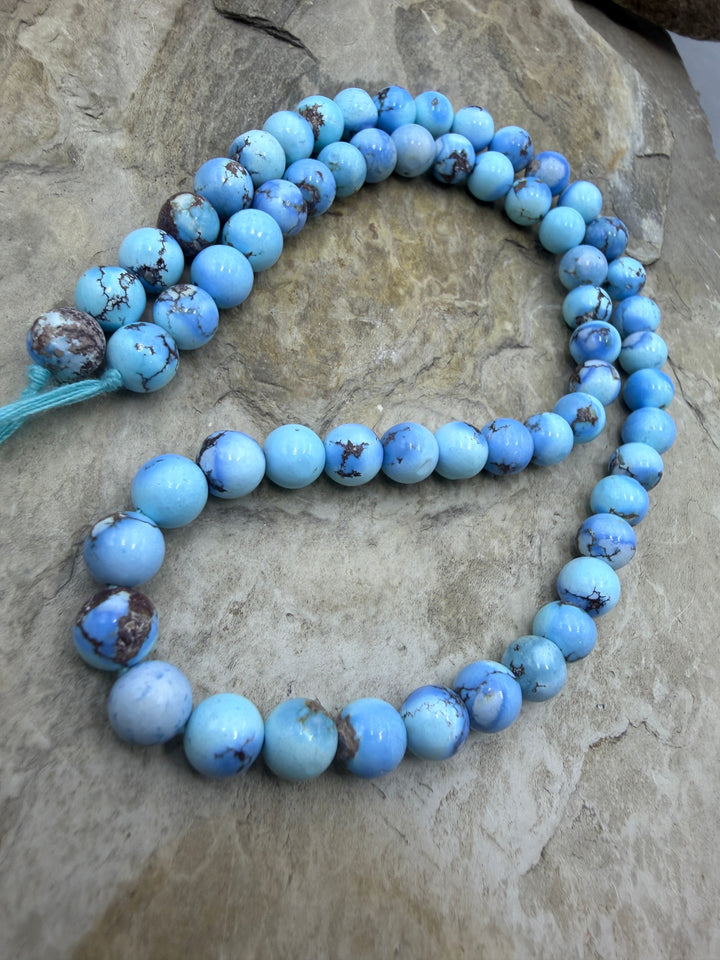 RARE AAA+ Golden Hills Turquoise (Kazakhstan) Round Beads