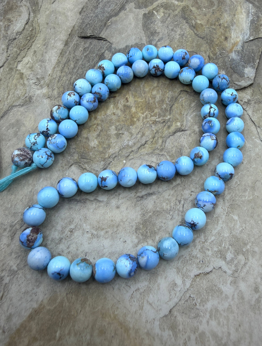 RARE AAA+ Golden Hills Turquoise (Kazakhstan) Round Beads