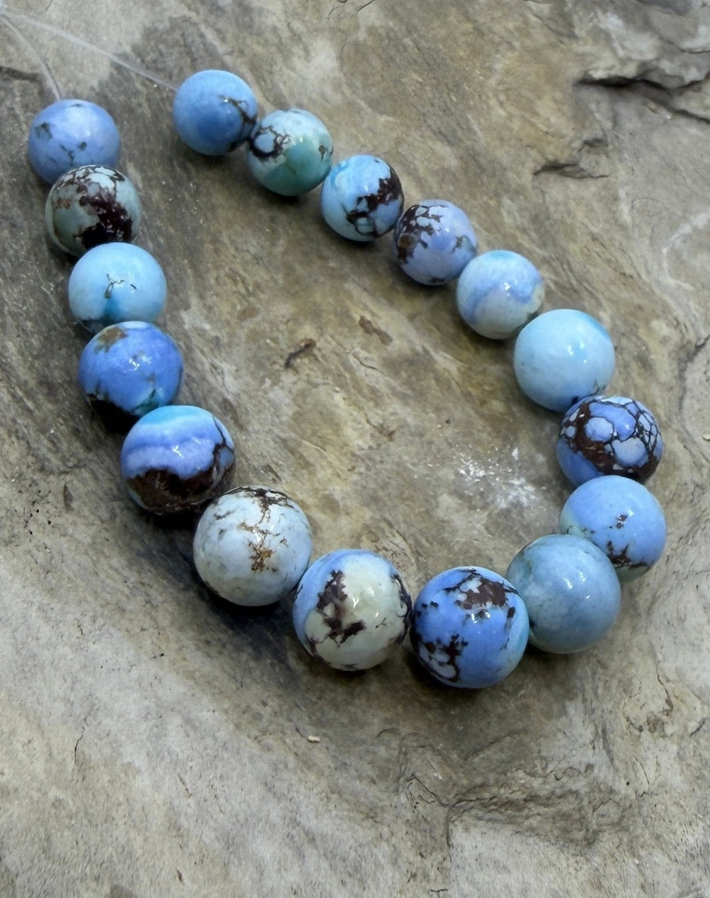 RARE AAA+ Golden Hills Turquoise (Kazakhstan) Round Beads